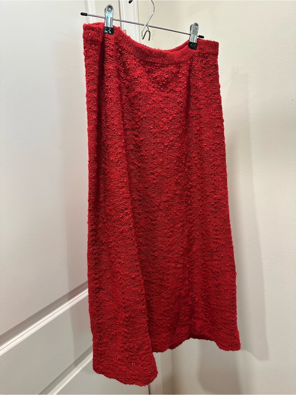 Vintage Marisa Christina Red Textured Maxi Skirt / Topless Dress